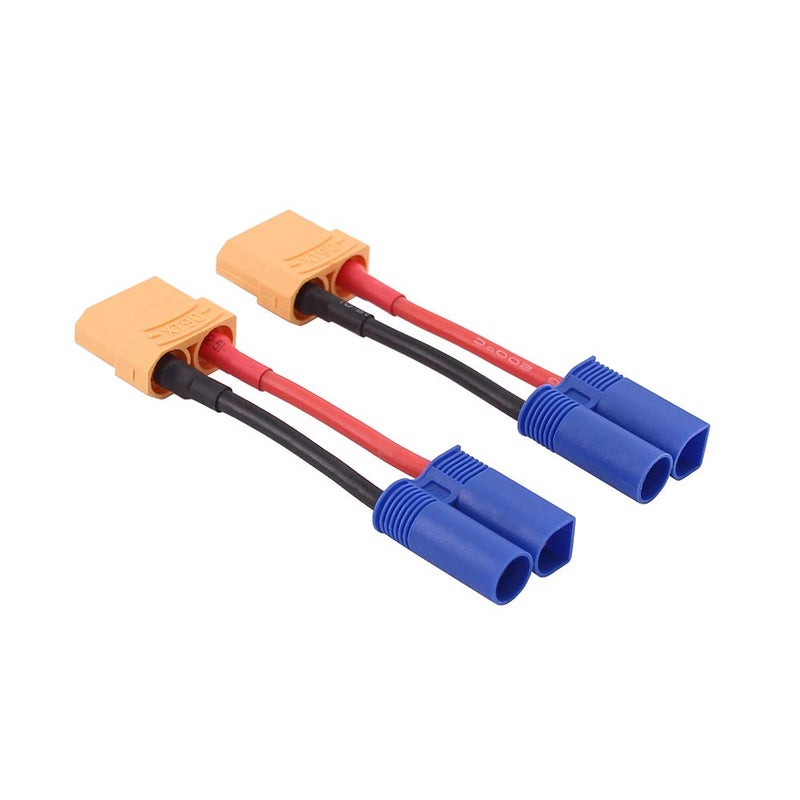 OliRC 2pcs Male EC5 to Female XT90 Connector Adapter with 14awg 2in Cable(C106-2) - Image 3